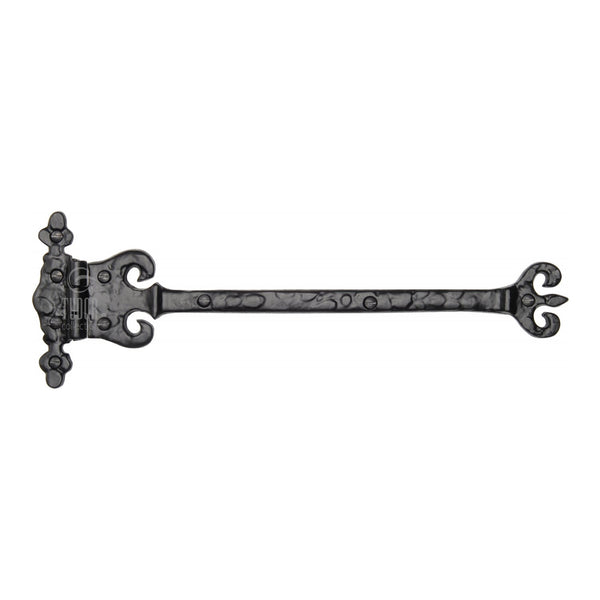 M Marcus - Heritage Brass, Ornate Coronate Hinge, Exterior Door Hardware, Strap Hinges & Clavos