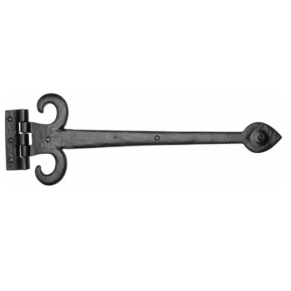 M Marcus - Heritage Brass, Fleur de Lys Hinge, Exterior Door Hardware, Strap Hinges & Clavos