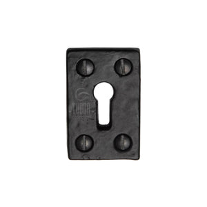 M Marcus - Heritage Brass, Tudor Standard Key Escutcheon Square Black Iron, Escutcheons & Privacy Thumbturns, Escutcheons