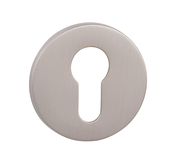 Tupai Rapido 5S Line Euro Escutcheons on 5mm Slimline Round Rose - Pearl Nickel - Default