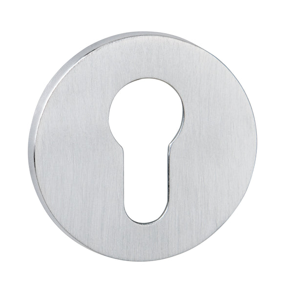Tupai Rapido 5S Line Euro Escutcheons on 5mm Slimline Round Rose by Atlantic Hardware