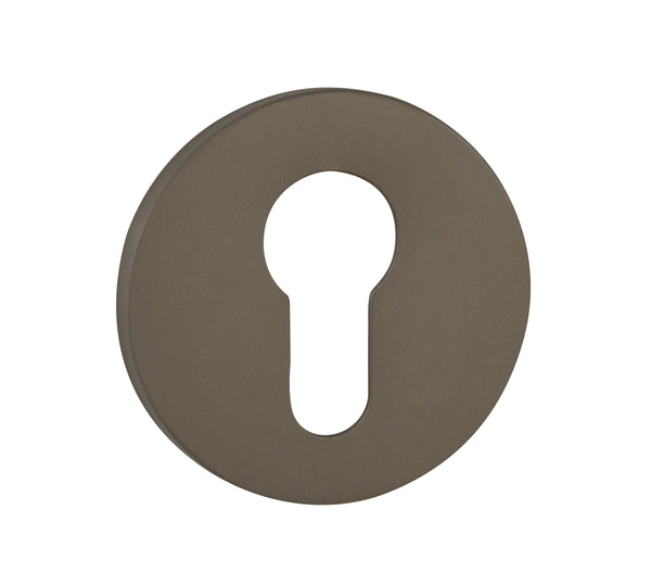 Tupai Rapido 5S Line Euro Escutcheons on 5mm Slimline Round Rose by Atlantic Hardware
