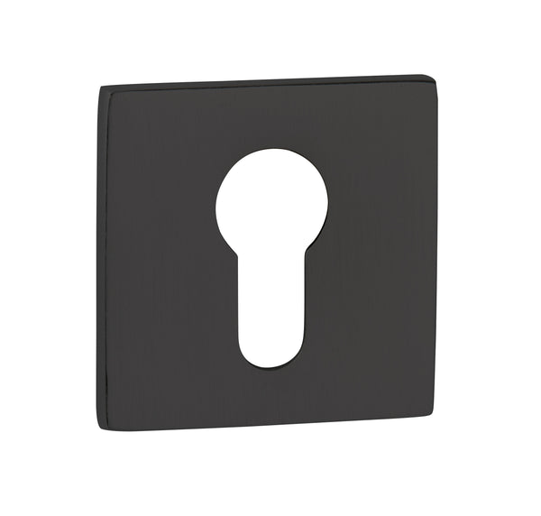 Tupai Rapido 5S Line Euro Escutcheons on 5mm Slimline Square Rose by Atlantic Hardware