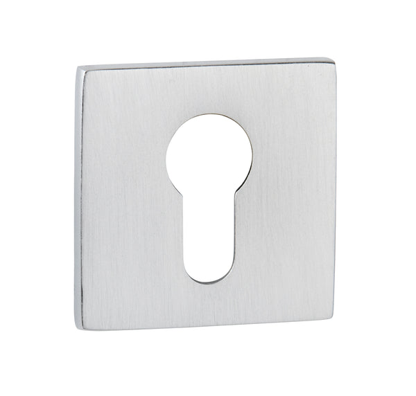 Tupai Rapido 5S Line Euro Escutcheons on 5mm Slimline Square Rose by Atlantic Hardware
