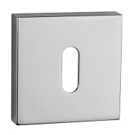 Tupai Rapido Curva/QuadraLine Key Escutcheons on Square Rose by Atlantic Hardware