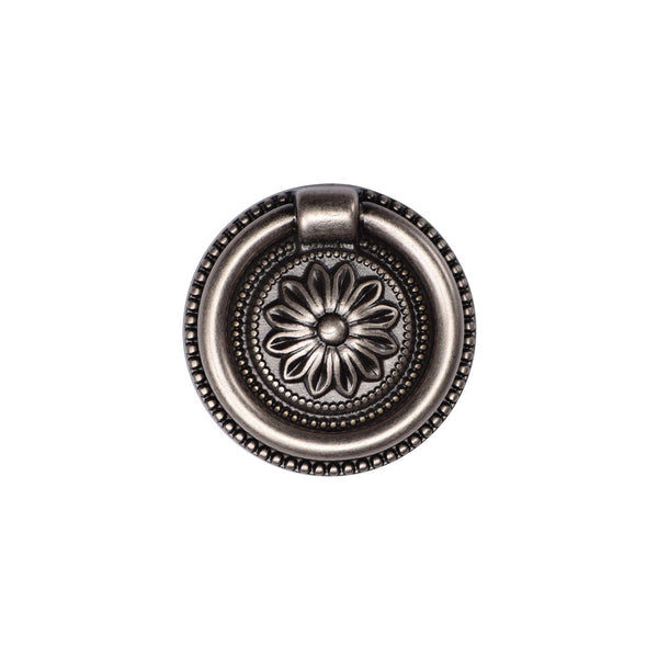 Floral Ring Pull by M Marcus - Heritage Brass