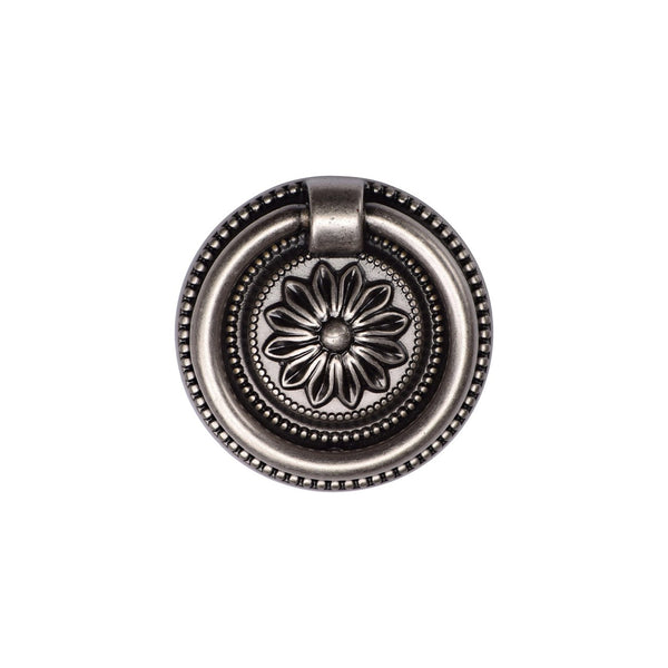 Floral Ring Pull by M Marcus - Heritage Brass