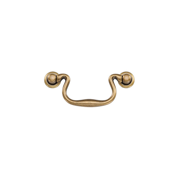 Classic Swan Drawer Drop Pull by M Marcus - Heritage Brass
