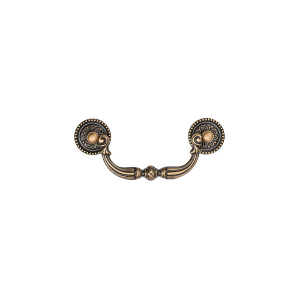 Ornate Swan Drawer Drop Pull by M Marcus - Heritage Brass