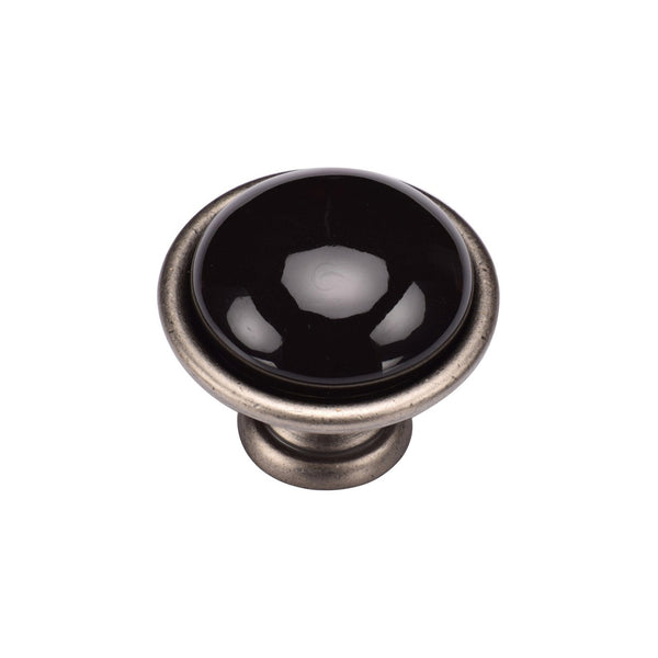 Black Domed Cabinet Knob by M Marcus - Heritage Brass