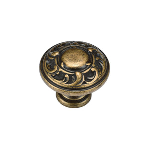 Vintage Round Knob by M Marcus - Heritage Brass