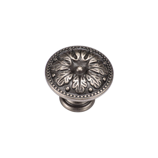 Floral Round Knob by M Marcus - Heritage Brass