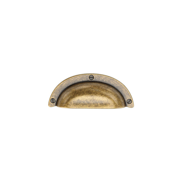 Drawer Cup Pull by M Marcus - Heritage Brass