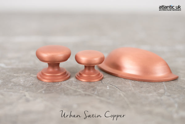 Old English Winchester Solid Brass Cabinet Cup Pull on Concealed Fix - additional image