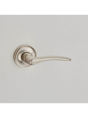 Croft Ironmongery, Oaken Lever on Raised Edge Covered Rose, Unsprung-2071COV57B, Door Handles, Lever Handles On Rose, Lever On Rose