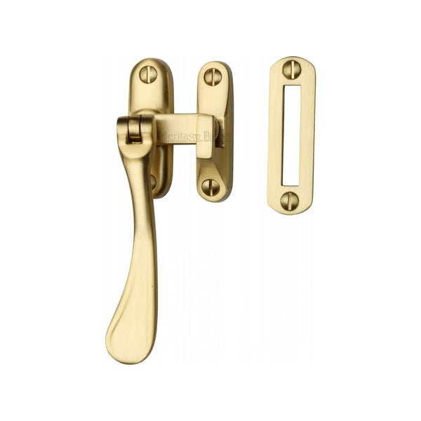 M Marcus - Heritage Brass, Casement Window Fastener Spoon Pattern, Window Hardware, Casement Fastener