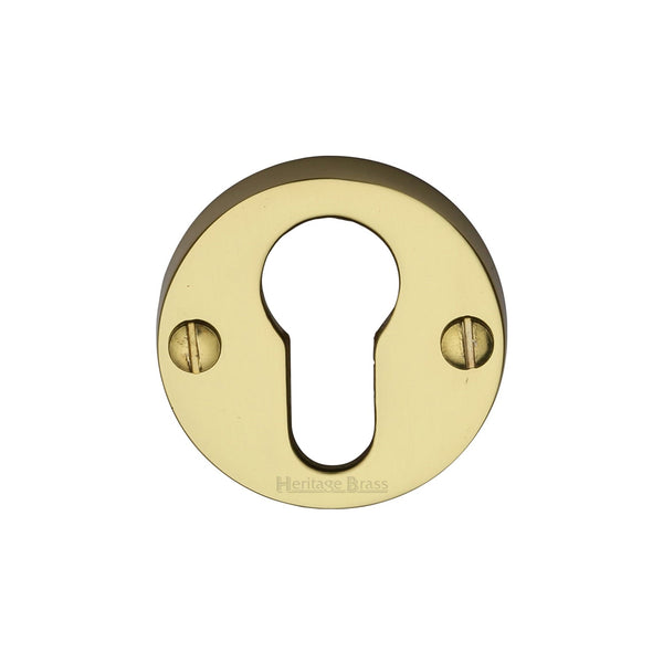 M Marcus - Heritage Brass, Euro Profile Cylinder Escutcheon Round - V1012, Escutcheons & Privacy Thumbturns, Escutcheons