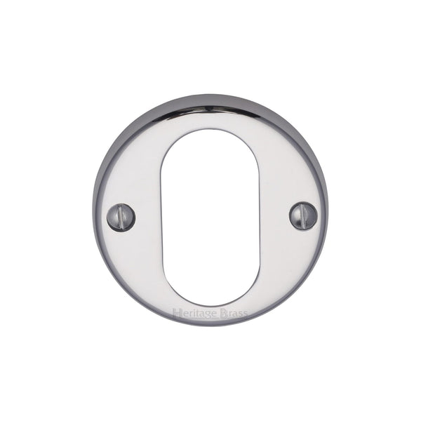 M Marcus - Heritage Brass, Oval Profile Cylinder Escutcheon Round - V1013, Escutcheons & Privacy Thumbturns, Escutcheons