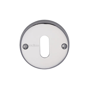 M Marcus - Heritage Brass, Standard Key Escutcheon Round - V1014, Escutcheons & Privacy Thumbturns, Escutcheons