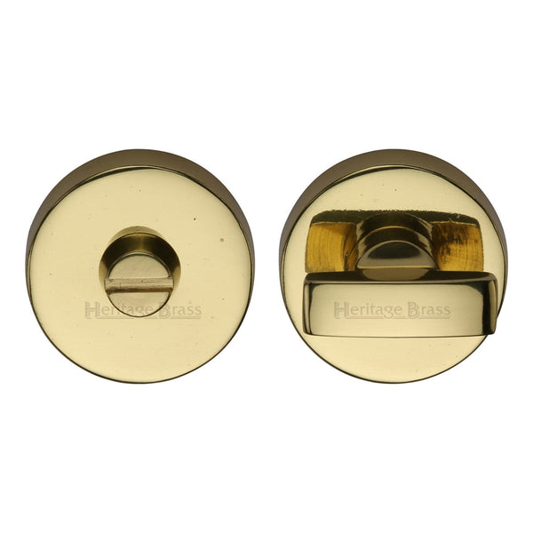 M Marcus - Heritage Brass, Round Bathroom Turn & Release - V1018, Escutcheons & Privacy Thumbturns, Turn & Release