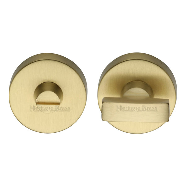 M Marcus - Heritage Brass, Round Bathroom Turn & Release - V1018, Escutcheons & Privacy Thumbturns, Turn & Release