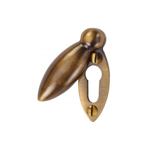 M Marcus - Heritage Brass, Standard Covered Key Escutcheon Oval - V1022, Escutcheons & Privacy Thumbturns, Escutcheons