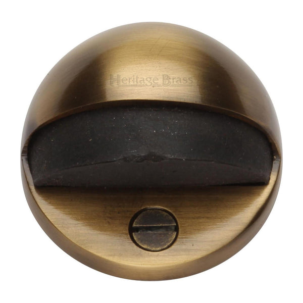 M Marcus - Heritage Brass, Round Shielded Door Stop , Door Accessories, Door Stops