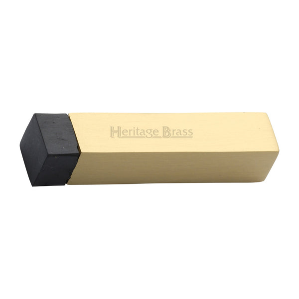 M Marcus - Heritage Brass, Square Wall Mounted Door Stop, Door Accessories, Door Stops