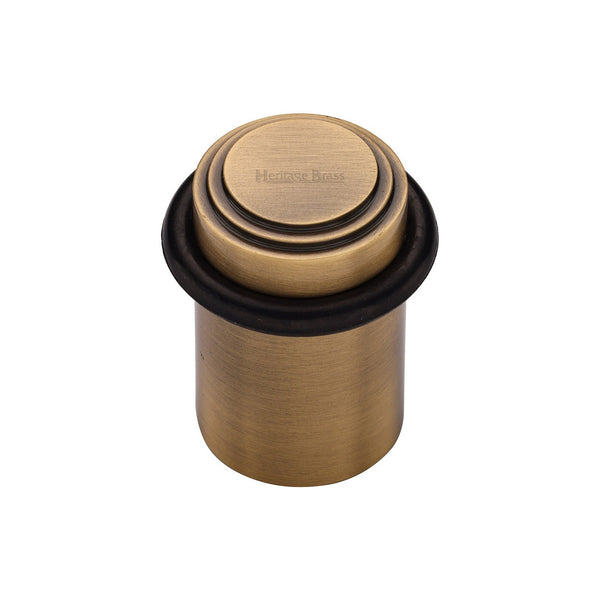 Heritage Brass Round Door Stop Stepped by M Marcus - Heritage Brass
