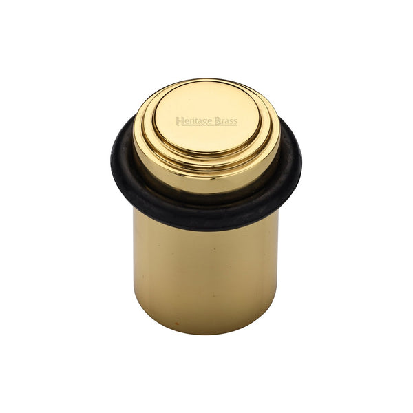 Heritage Brass Round Door Stop Stepped by M Marcus - Heritage Brass