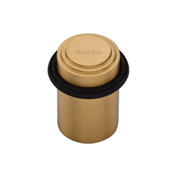 Heritage Brass Round Door Stop Stepped by M Marcus - Heritage Brass