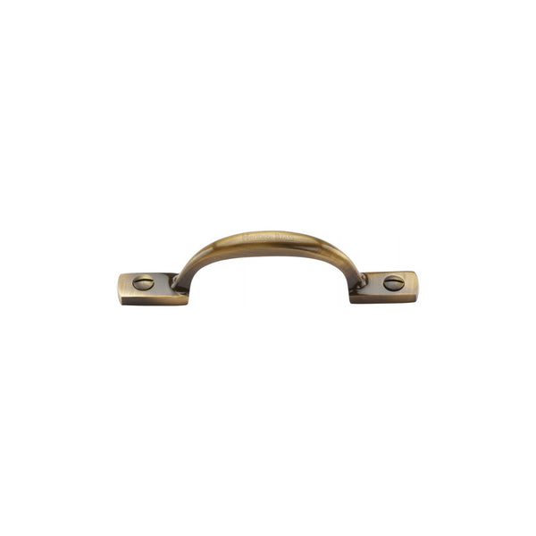 Russell Cabinet Pull Handle - Antique Brass - 102 mm