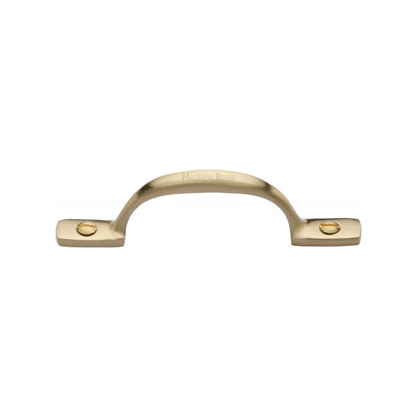 M Marcus - Heritage Brass, Russell Cabinet Pull Handle, Cabinet Hardware, Cabinet Pull Handles