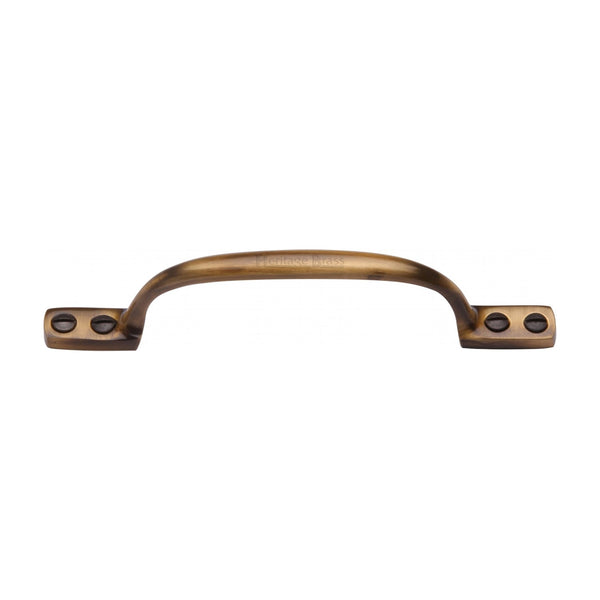 M Marcus - Heritage Brass, Russell Cabinet Pull Handle, Cabinet Hardware, Cabinet Pull Handles