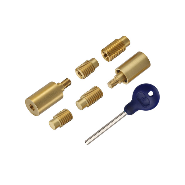 M Marcus - Heritage Brass, Sash Window Stop (pair) with key, Window Hardware, Window Stops