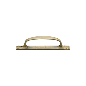 Door Pull Handle on Plate Offset by M Marcus - Heritage Brass