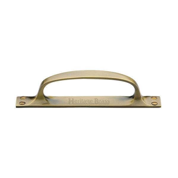 M Marcus - Heritage Brass, Door Pull Handle on Plate Offset, Door Pull Handles, Door Pull Handles on Plate