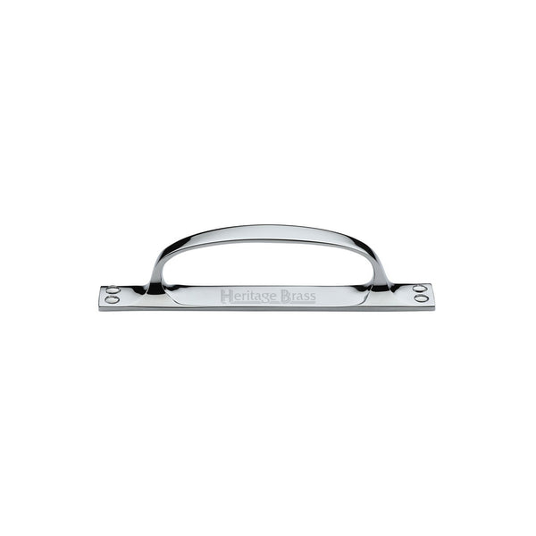 Door Pull Handle on Plate Offset by M Marcus - Heritage Brass