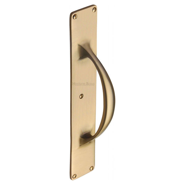 M Marcus - Heritage Brass, Door Pull Handle on Plate, Door Pull Handles, Door Pull Handles on Plate