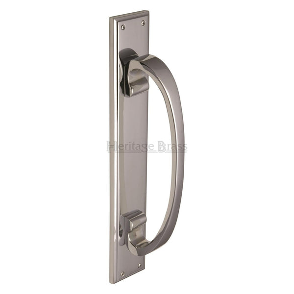 M Marcus - Heritage Brass, Door Pull Handle on Back Plate, Door Pull Handles, Door Pull Handles on Plate