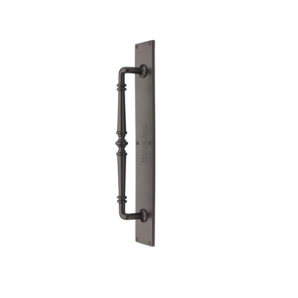 Avon Door Pull Handle on Plate by M Marcus - Heritage Brass