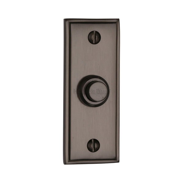 M Marcus - Heritage Brass, Oblong Bell Push, Exterior Door Hardware, Bell Pushes