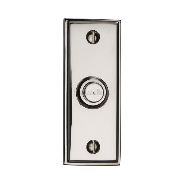 M Marcus - Heritage Brass, Oblong Bell Push, Exterior Door Hardware, Bell Pushes