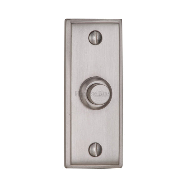 M Marcus - Heritage Brass, Oblong Bell Push, Exterior Door Hardware, Bell Pushes