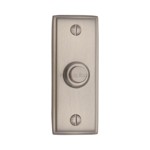 M Marcus - Heritage Brass, Oblong Bell Push, Exterior Door Hardware, Bell Pushes