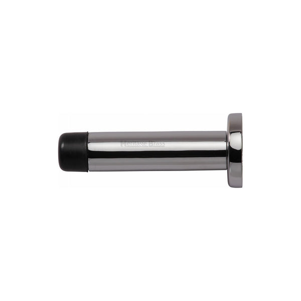 Cylindrical Wall Mounted Door Stop with Rose by M Marcus - Heritage Brass