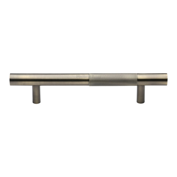 M Marcus - Heritage Brass, Knurled Bar Door Pull Handle, Door Pull Handles, Door Pull Handles