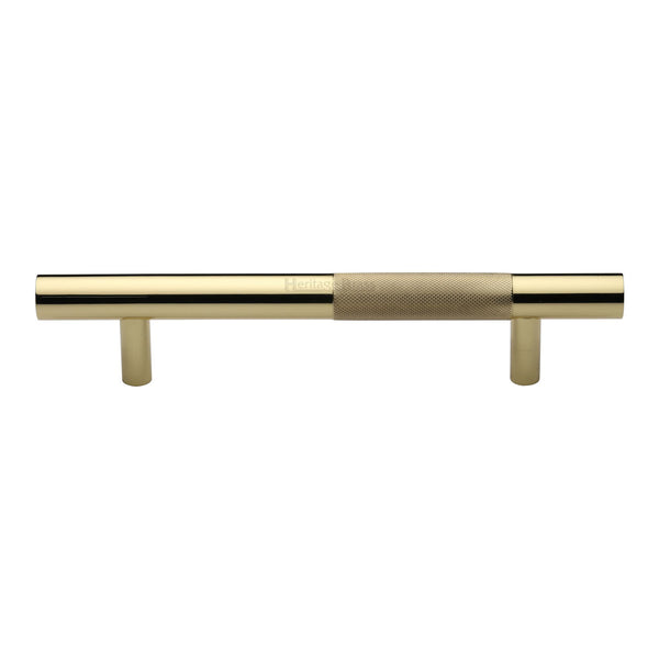 Knurled Bar Door Pull Handle by M Marcus - Heritage Brass