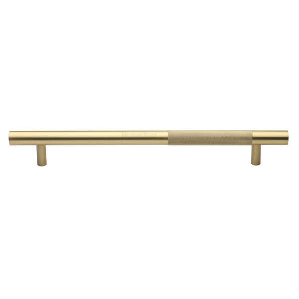 Knurled Bar Door Pull Handle by M Marcus - Heritage Brass