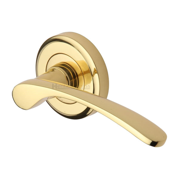 M Marcus - Heritage Brass, Sophia Door Handle on Round Rose, Door Handles, Door Handles on Round Rose